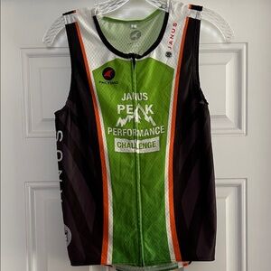 Janus Peak Performance Challenge Green & Black Cycling Singlet L